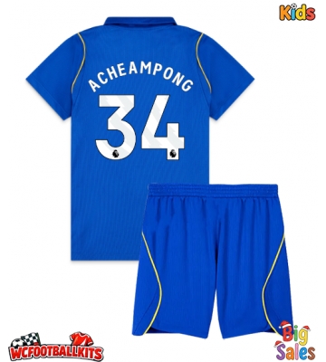 Chelsea Josh Acheampong #34 Replica Home Stadium Kit for Kids 2026-27 Short Sleeve (+ pants)